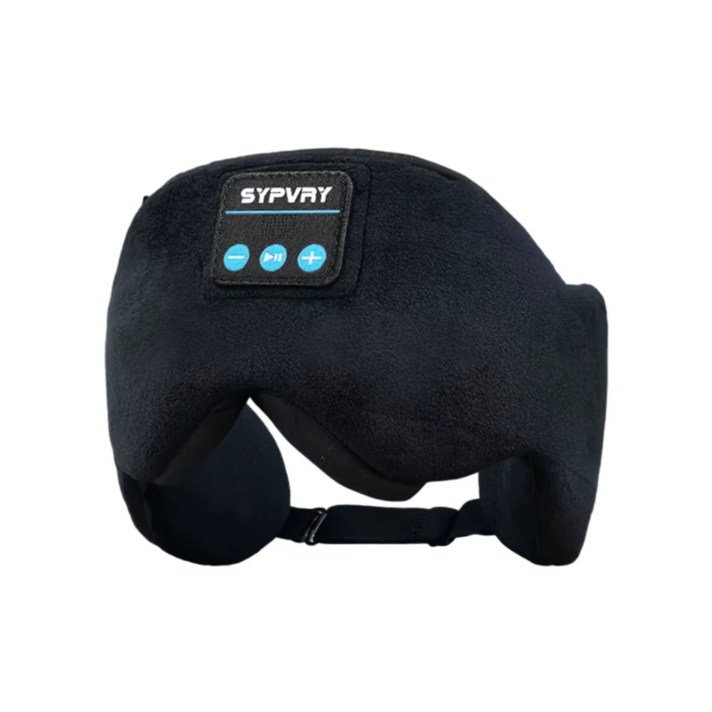 Sypvry Bluetooth Sleep Mask with Adjustable Speakers - Wireless Cotton Eye Mask for Ultimate Comfort and Sound