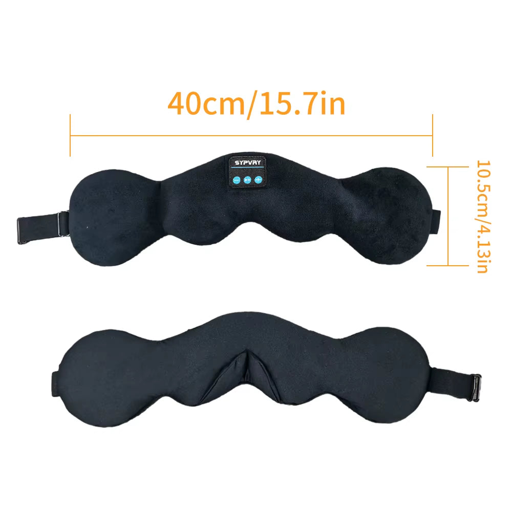 Sypvry Bluetooth Sleep Mask with Adjustable Speakers - Wireless Cotton Eye Mask for Ultimate Comfort and Sound